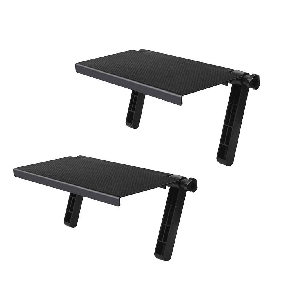 Lisslune | Versatile adjustable desktop stand with integrated media organizer in stylish black or white