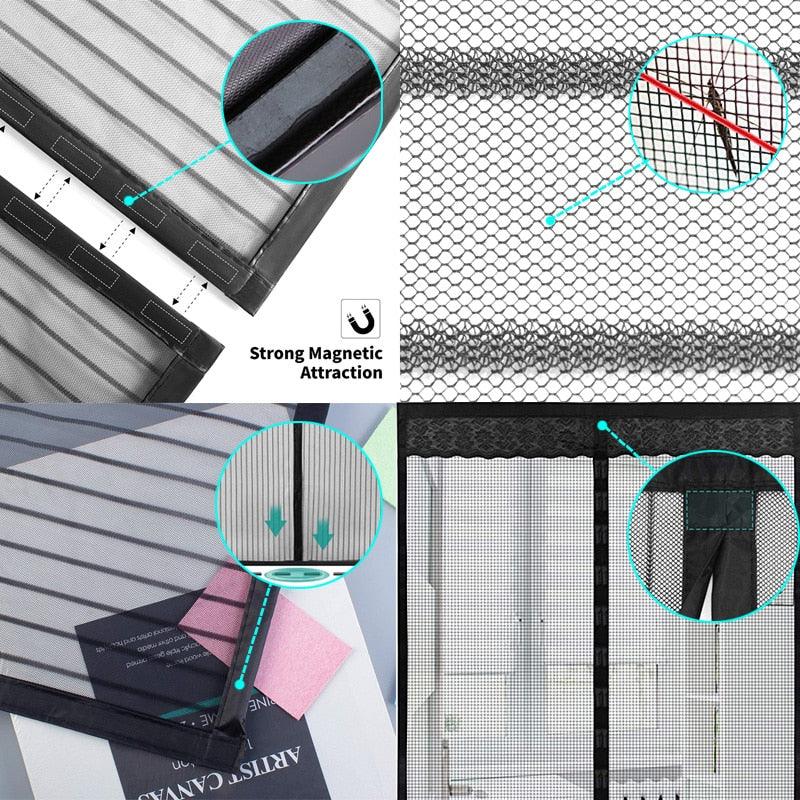 Lisslune | Reinforced magnetic insect protection door with automatic closing for extra wide openings