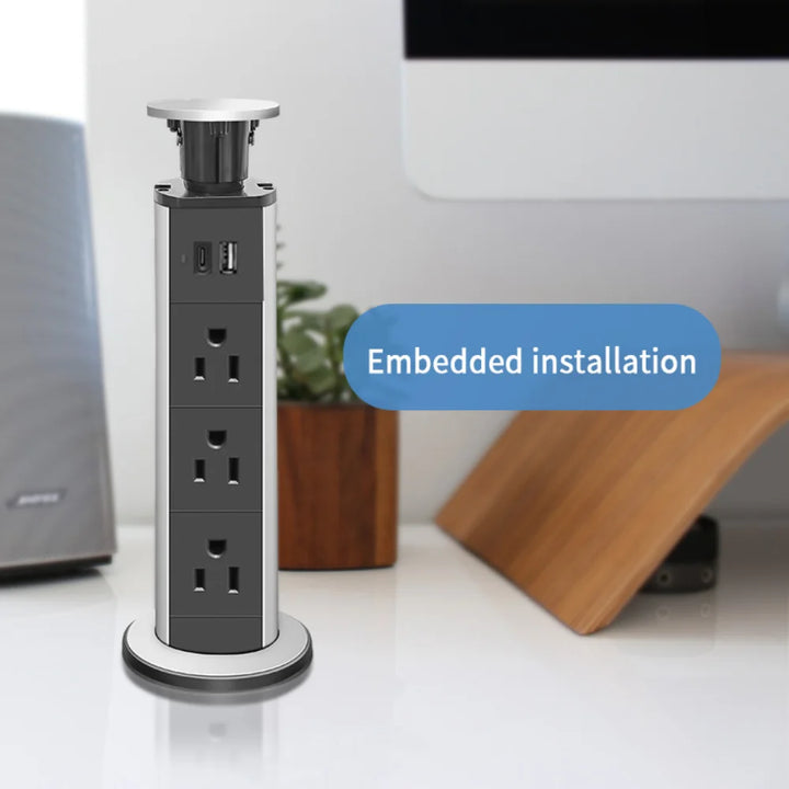 Lisslune | Cable Organizer Table Socket Pop-Up Power Strip