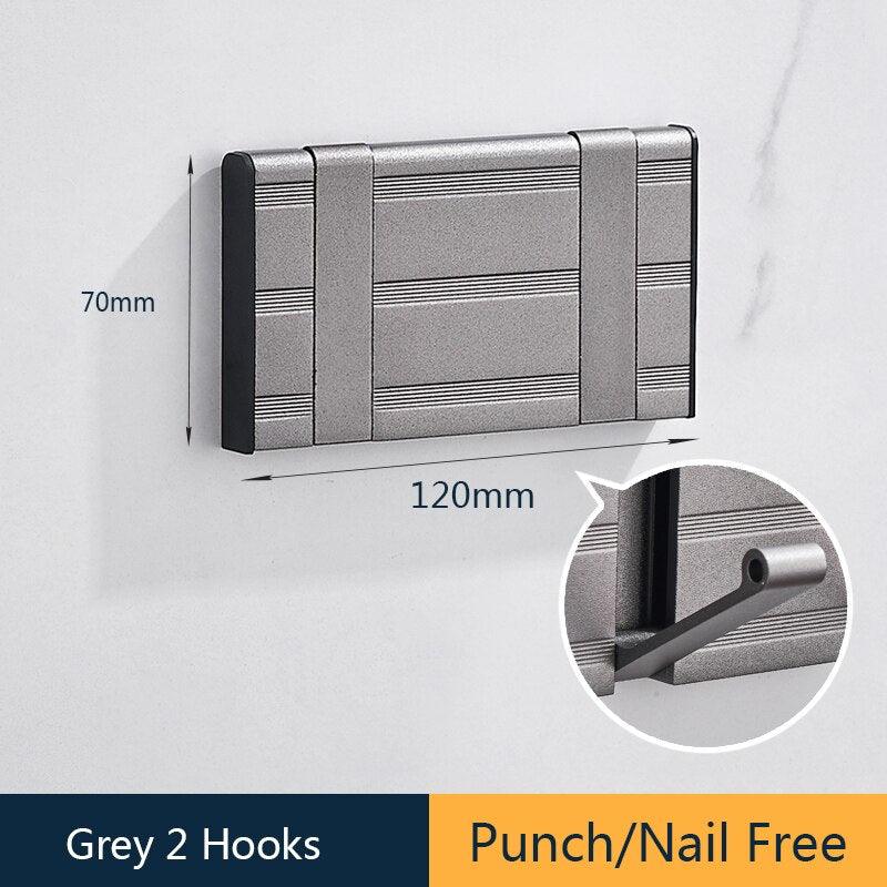 Lisslune | Modern Electroplated Aluminium Wall Hook Set - Elegant Storage Solution