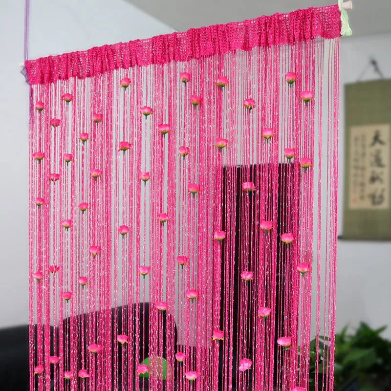 Lisslune | Floral Decorative Hanging Room Divider Curtain
