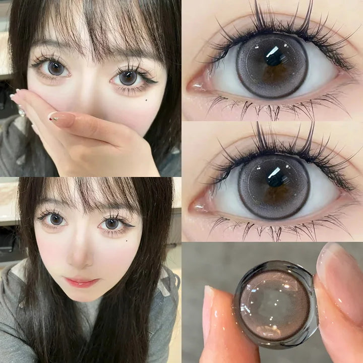 Rynx | 2PCS Myopia Lenses Colored Contact Lenses with Degree Natural Colored Eye Lenses with Diopters Blue Contact Lenses