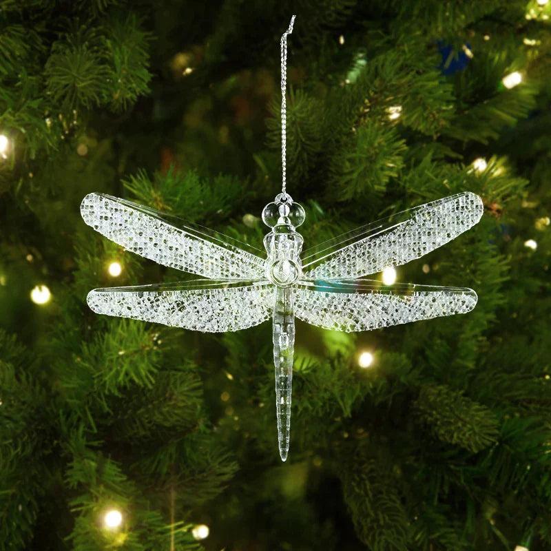 Rynx Christmas Tree Transparent Snowflake Hanging Ornaments Acrylic Pendants 2024 Christmas Decoration for Home Navidad Gifts New Year
