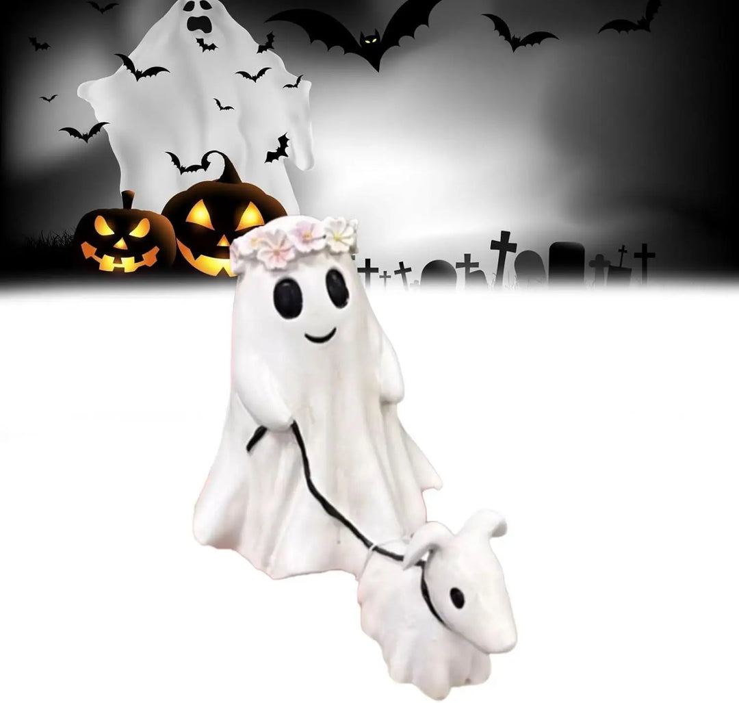 Rynx | Halloween Decor Ghost Dog Statue Interesting Resin Ornaments Creative Home Decor Gift