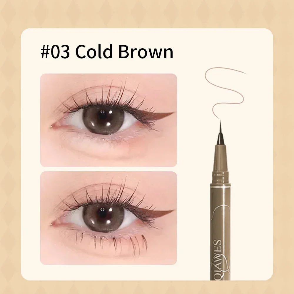 Rynx | Ultra-fine head liquid eyeliner pen sweat-proof long-lasting lying silk worm pen matte black eyeliner under eyelashes makeup cosmetics