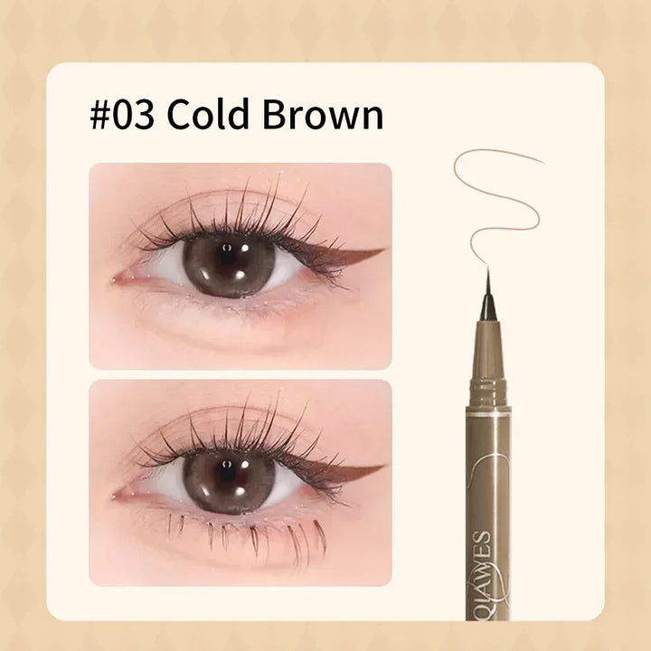 Rynx | Ultra-fine head liquid eyeliner pen sweat-proof long-lasting lying silk worm pen matte black eyeliner under eyelashes makeup cosmetics
