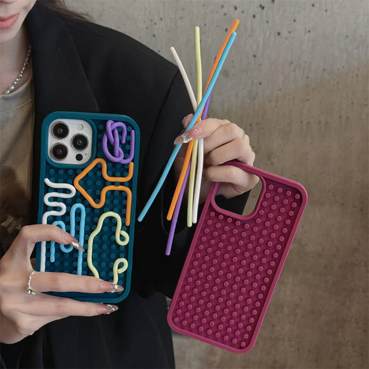 Rynx | Funny DIY Pattern Phone Case for iPhone 15 Pro 12 13 14 Pro Max Cover Shockproof Silicone Cases for Apple 14pro 16 Cute Funda