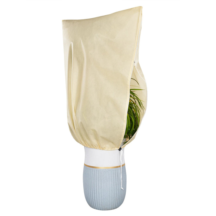 Lisslune | Winter protection cover for plants - Frost protection with zipper and drawstring, breathable for palms and potted plants in the garden