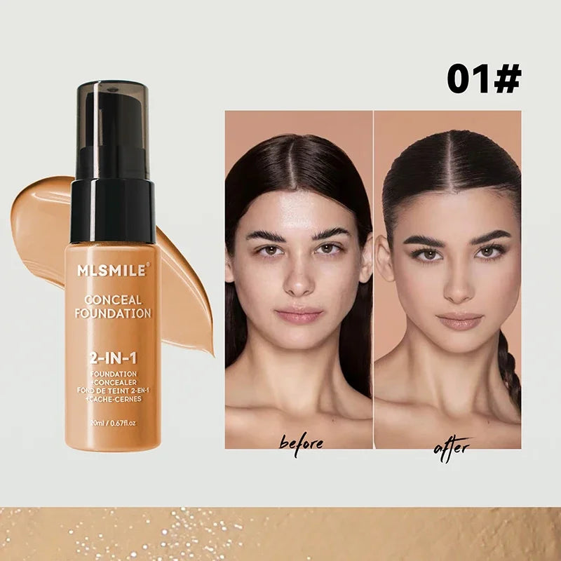 Rynx | Face Foundation Cream Oil Control Matte BBCream Waterproof Long-lasting Concealer Liquid Full Coverage Matte Base Professional Makeup
