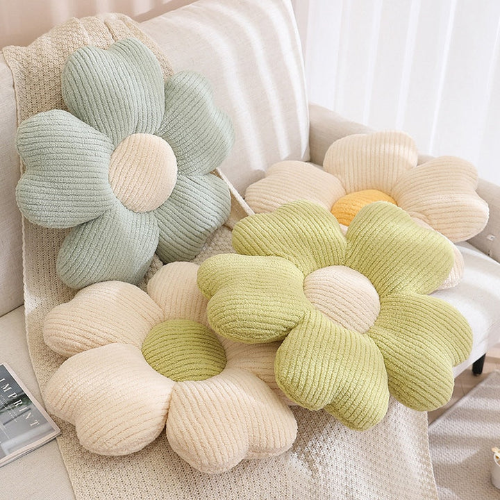 Lisslune | Fluffy Clover Flowers Pillow