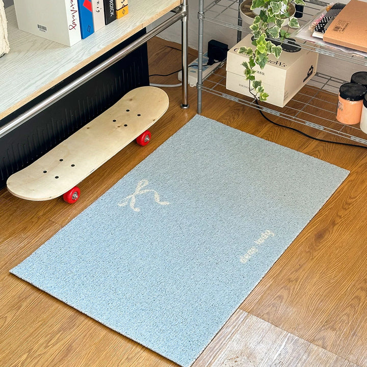 Rynx | Korean Style PVC Bow Door Mat Cuttable Entrance Welcome Mat Rug Anti-Dust Pad Outdoor Aesthetic Living Room Decor