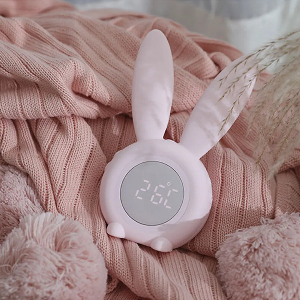 Lisslune | GlowBunny – Cute rabbit alarm clock with soft LED light and display