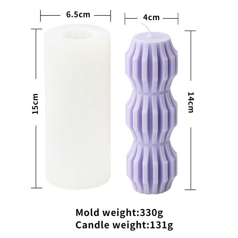Lisslune | Chic Striped Geometry Silicone Mold for Elegant Creations