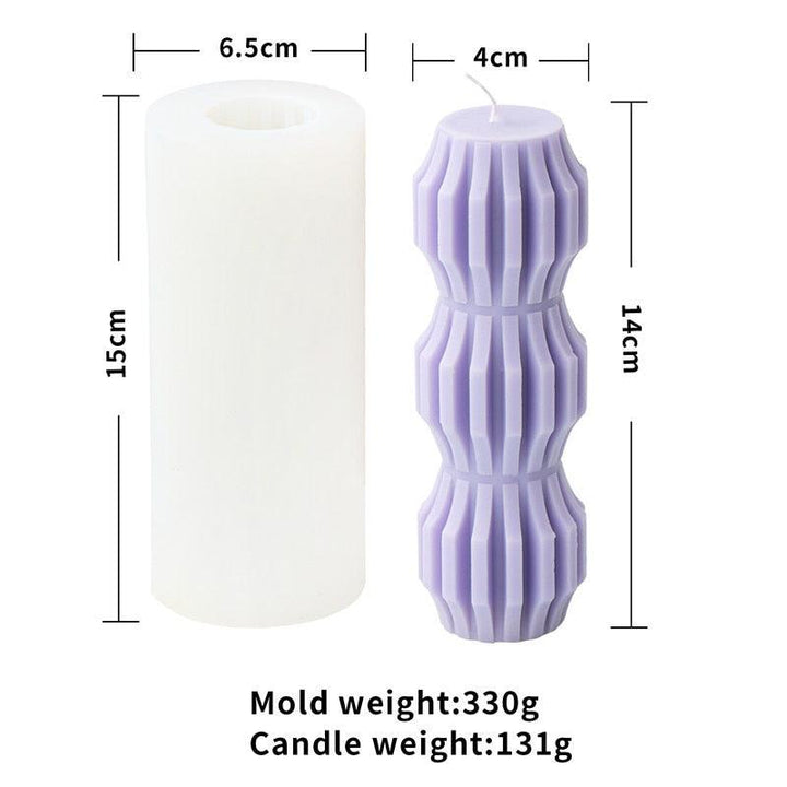 Lisslune | Chic Striped Geometry Silicone Mold for Elegant Creations