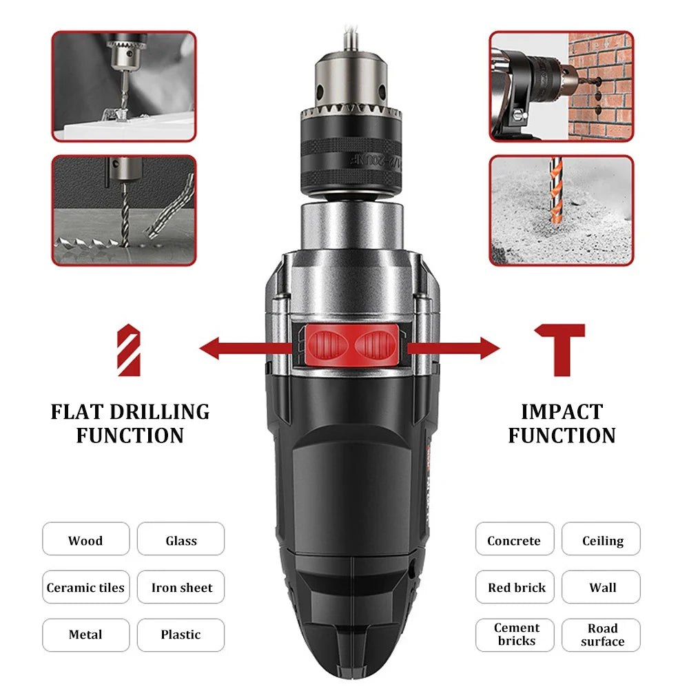 Lisslune | 780W Electric Hammer & Drill with Variable Speed – DrillForce