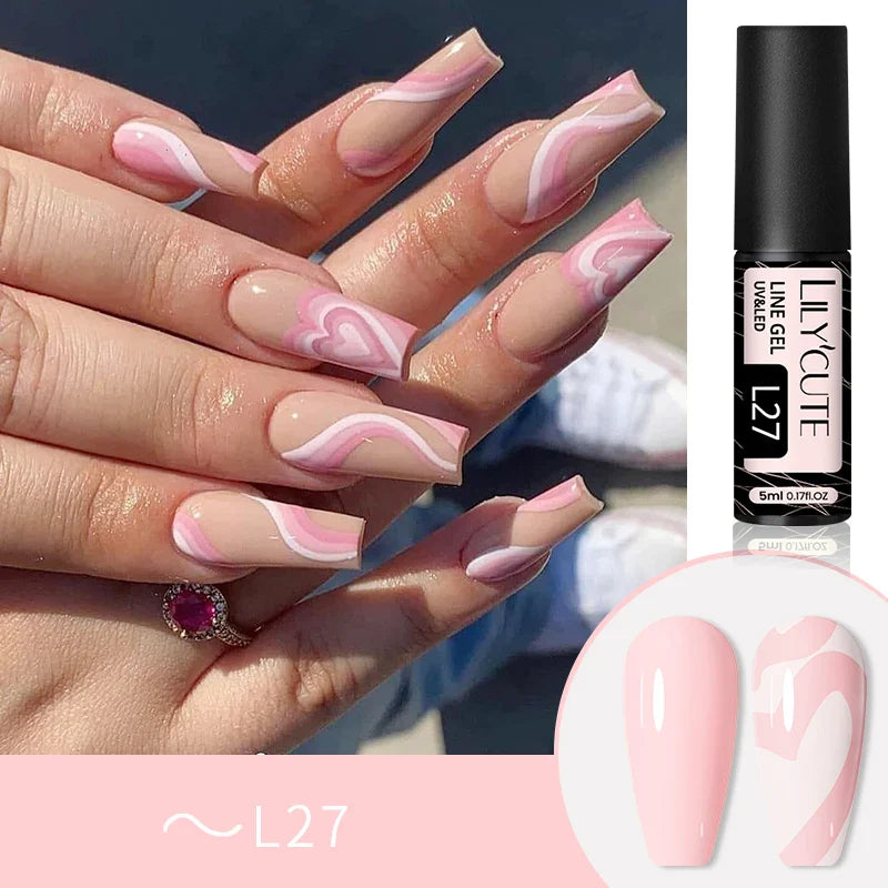 Rynx |5ML Aurora Ocean Blue Liner Gel Polish Nail Art Sparkling Painting Cat Magnetic Gel Semi Permanent UV Gel French Nails