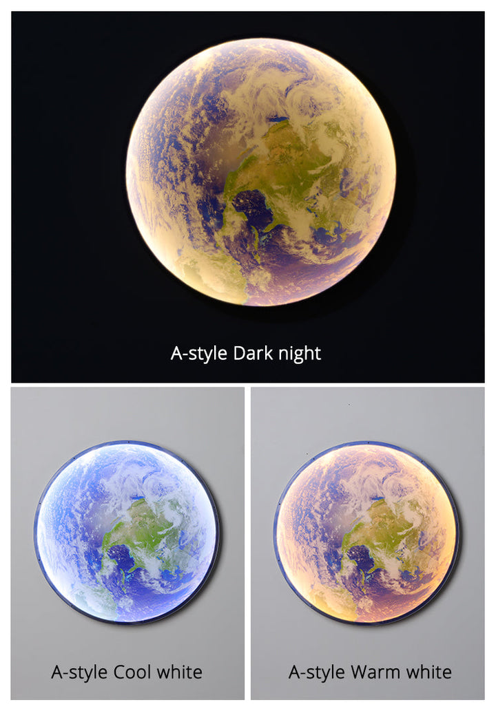 Lisslune | 3D LED Moon or Earth Ceiling or Wall Lamp (3 Styles) 24CM-80CM