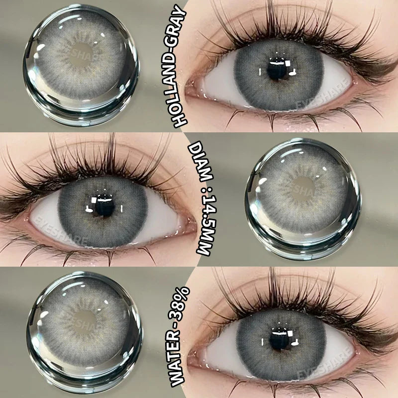 Rynx | New 1 Pair Contact Lenses Colored Contact Lenses Blue Colorful Beautiful Pupil Green Color Eye Lenses Annual Brown Contact Lenses