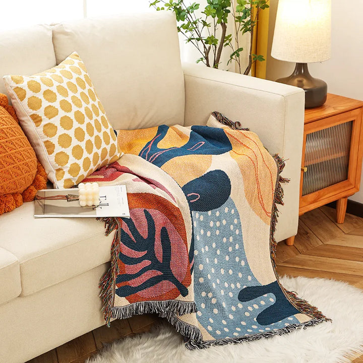 Rynx | Textile City Ins Alice Plant Pattern Sofa Blanket Outdoor Camping Leisure Blanket Home Decor Throw Blanket 130x160cm
