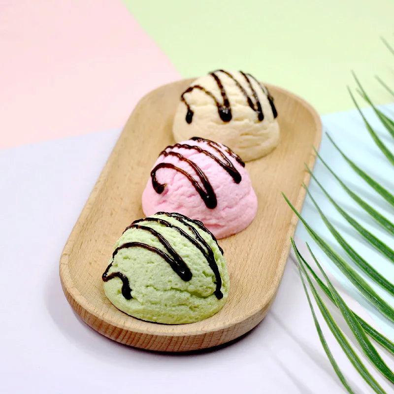 Lisslune | Life-like resin ice cream cone model - Realistic artificial dessert decoration for photography and home decor