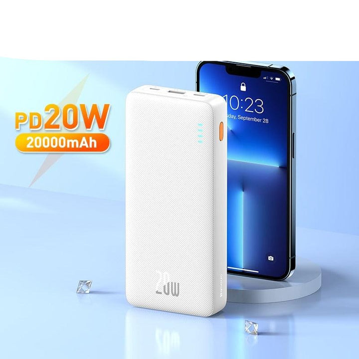 Lisslune | 20,000mAh Baseus Power Bank - High-Speed Dual Input/Output Charging for Ultimate Portability