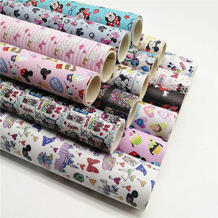 Lisslune | Cartoon-Inspired Synthetic Leather Craft Rolls - Set of 2 - 20x134cm Each