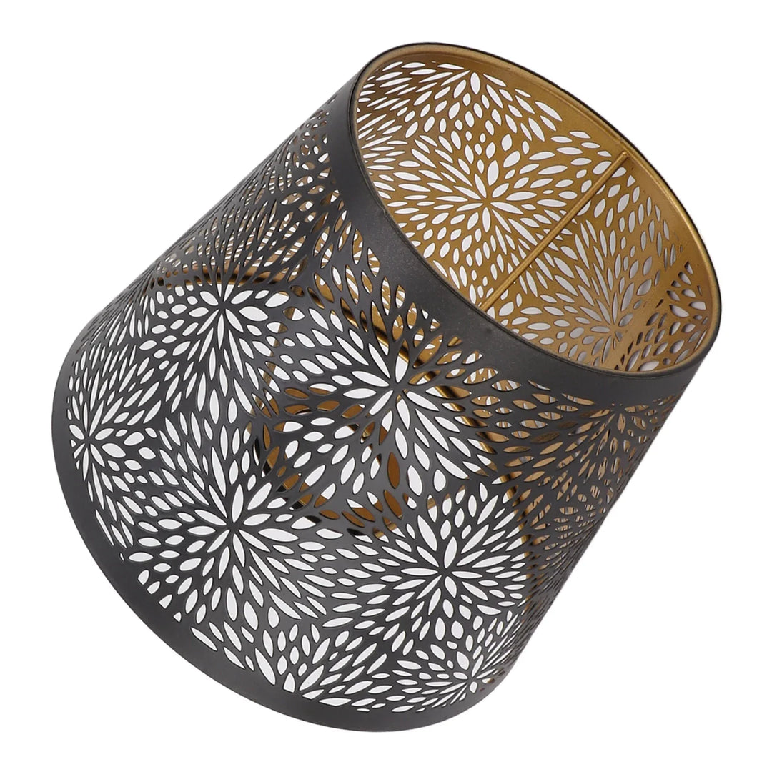 Lisslune | Metal lampshade with gold pattern