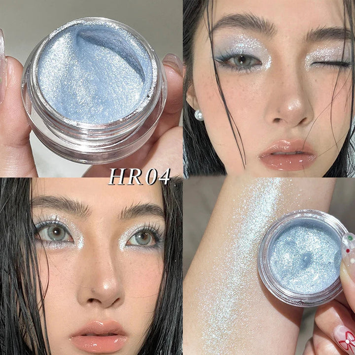 Rynx | Highlighter Gel Eyeshadow Brightening Purple Apricot Powder Shine Water Light Contour Face Body Eyes Illuminator Makeup