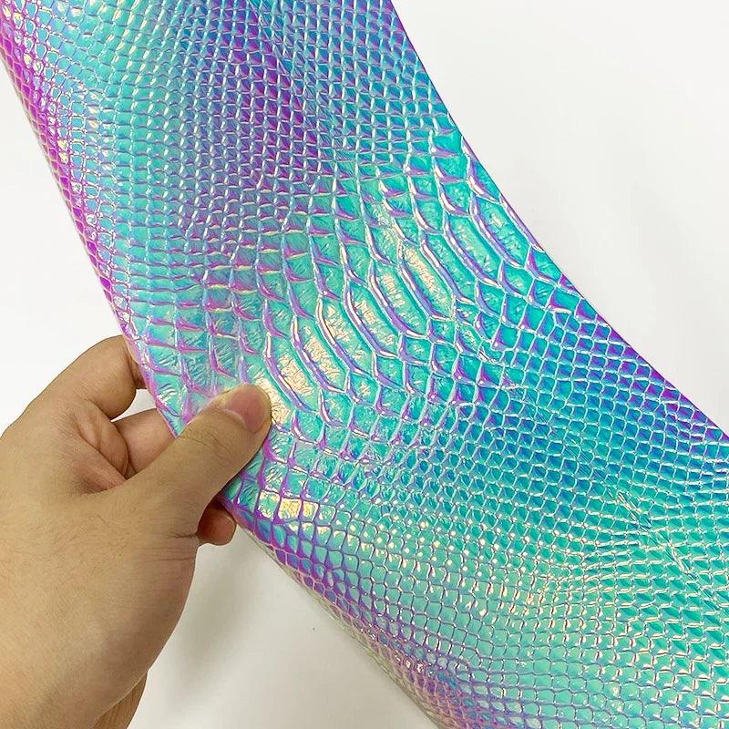 Lisslune | Iridescent Dragon Scale Leather for enchanting DIY creations