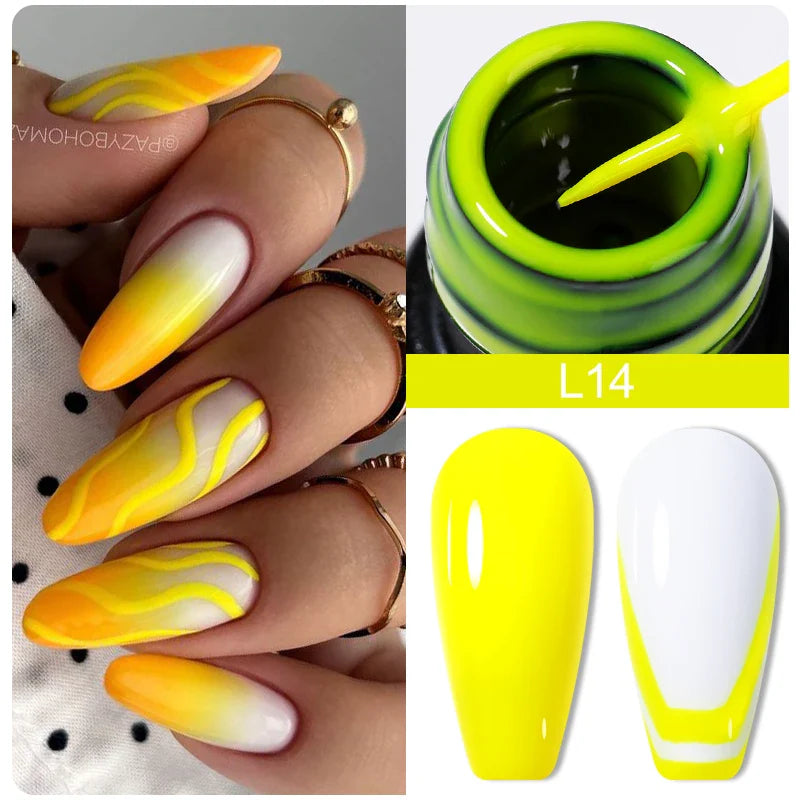 Rynx | 5ml Colorful Reflective Liner Gel Nail Polish Super Bright Painting Glitter Gel Graffiti Stripe Design Polish Manicure