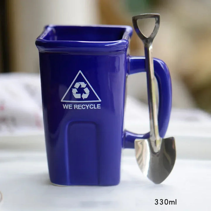 Lisslune | Large Trash Can Ceramic Creative Mug