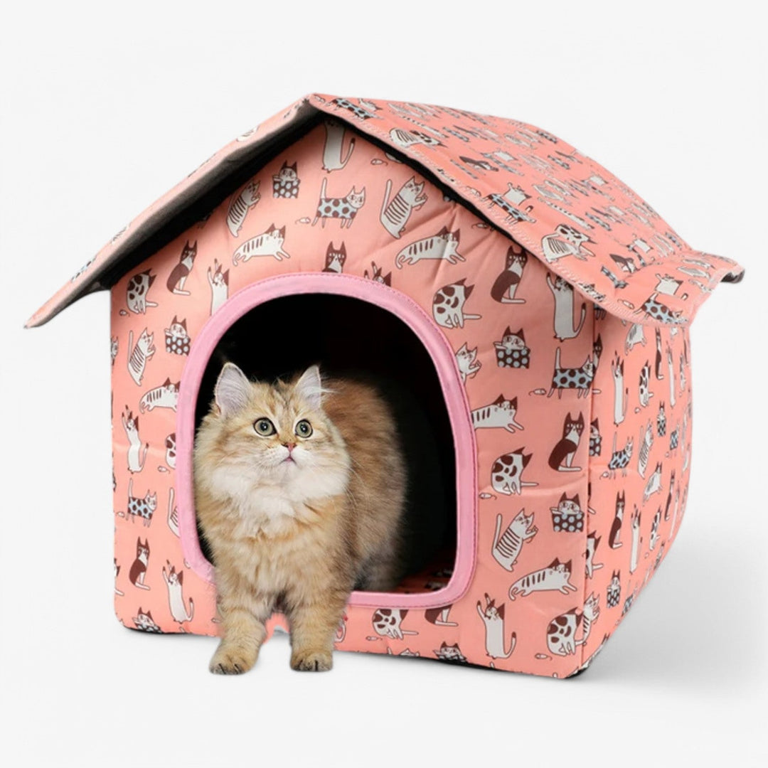 Lisslune | Weather-resistant Animal House "CozyNest" for Cats and Small Dogs