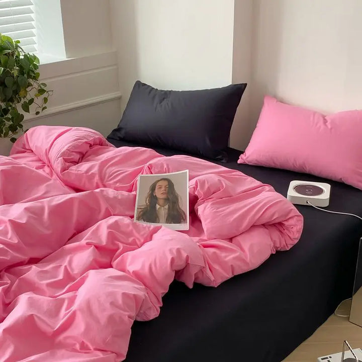 Rynx | In Pink Flowers Bedding Set Flat Bed Sheet Duvet Cover Twin Full Queen Nordic Bedding Boys Girls Bedding Sets Flower Cherry