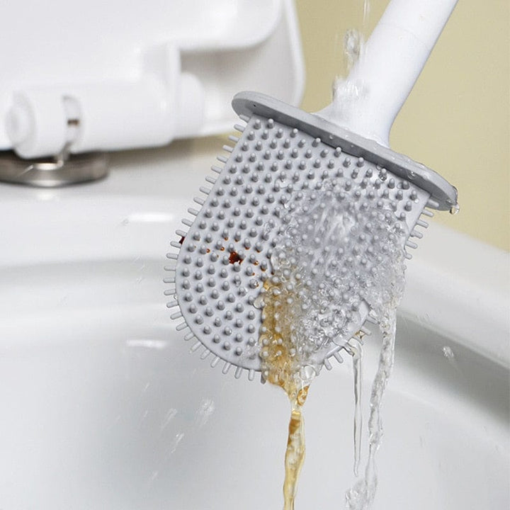 Lisslune | Silicone toilet brush with long handle & wall sticker