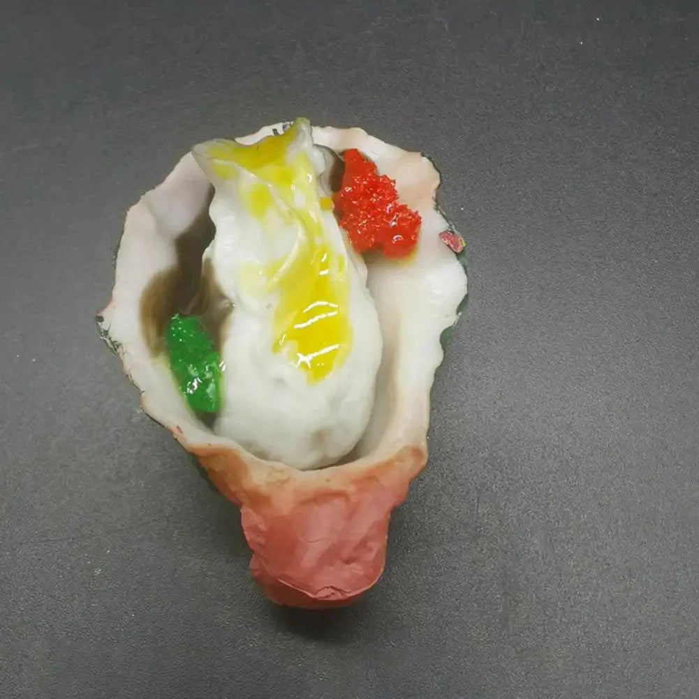 Lisslune | Realistic Flat Shell BBQ Oyster Miniature Model - Perfect for Creative Projects