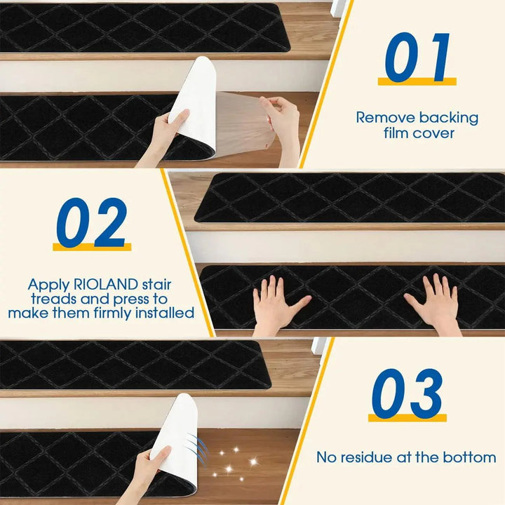 Lisslune | SafetyStep Cushioning Antislip Step Mats - Water-absorbing Safety Solution