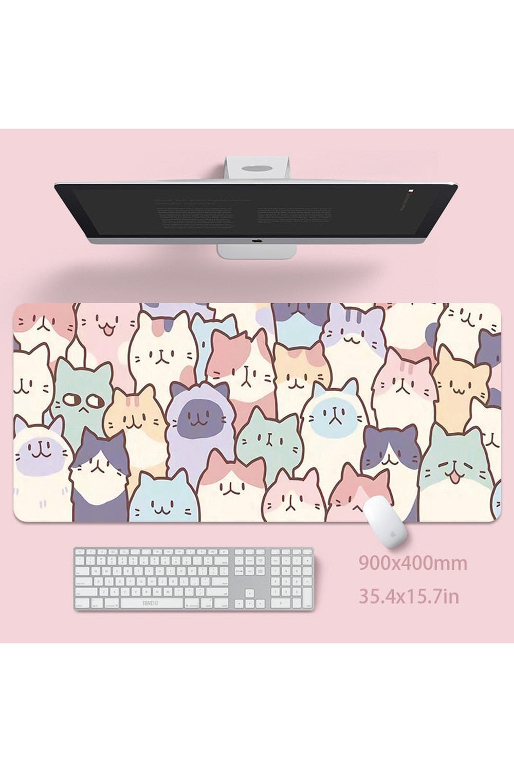 Lisslune | Cat large desk mat