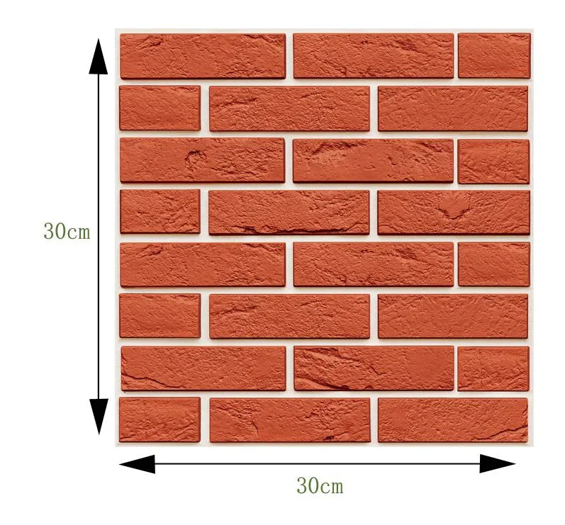 Lisslune | 3D Wall Brick Pattern Decal
