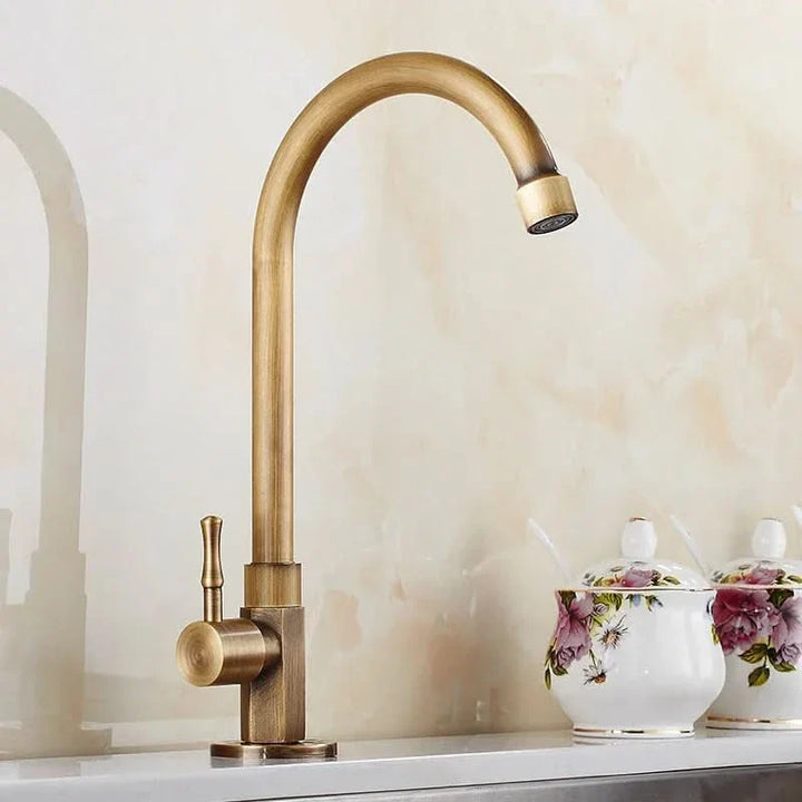 Lisslune | GoldenSwan Faucet – Antique faucet in swan neck design for kitchen & garden