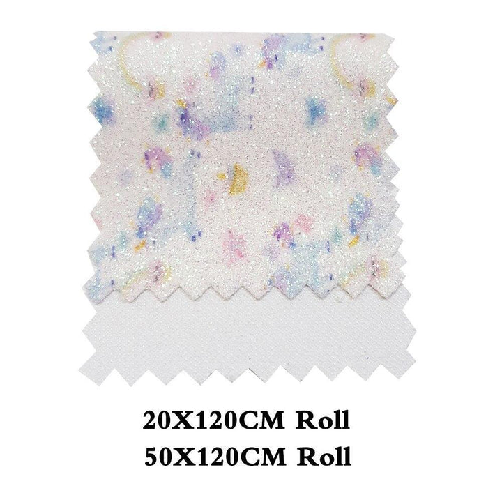 Lisslune | Enchanted Unicorn & Butterfly Synthetic Leather Craft Roll for Customized Hair Accessories