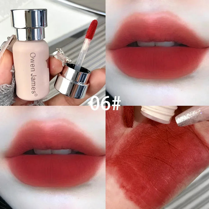 Rynx | 6 Colors Sexy Red Lip Lacquer Matte Non-Sticky Cup Makeup Waterproof Velvet Nude Cute Moisturizing Lip Mud Tint Korean Cosmetics