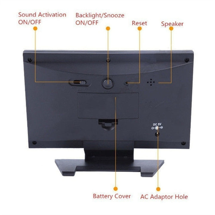Lisslune | Alarm Pro LCD Weather Station Clock