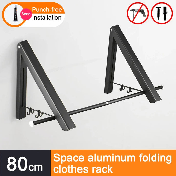 Lisslune | Space Saver Foldable Wall Clothes Aluminum Rack