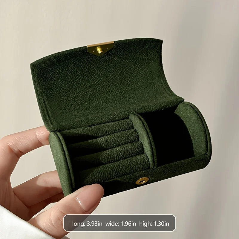 Rynx | Luxurious Velvet Jewelry Organizer Box for Women – Compact Travel Ring Storage, Perfect Gift for Mother's Day Jewelry Box