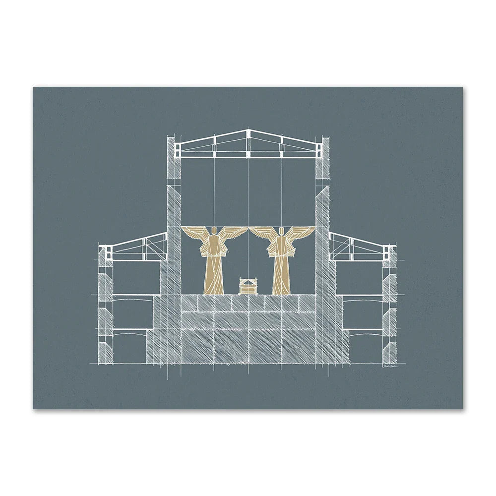 Lisslune | Temple Sketch Canvas Poster