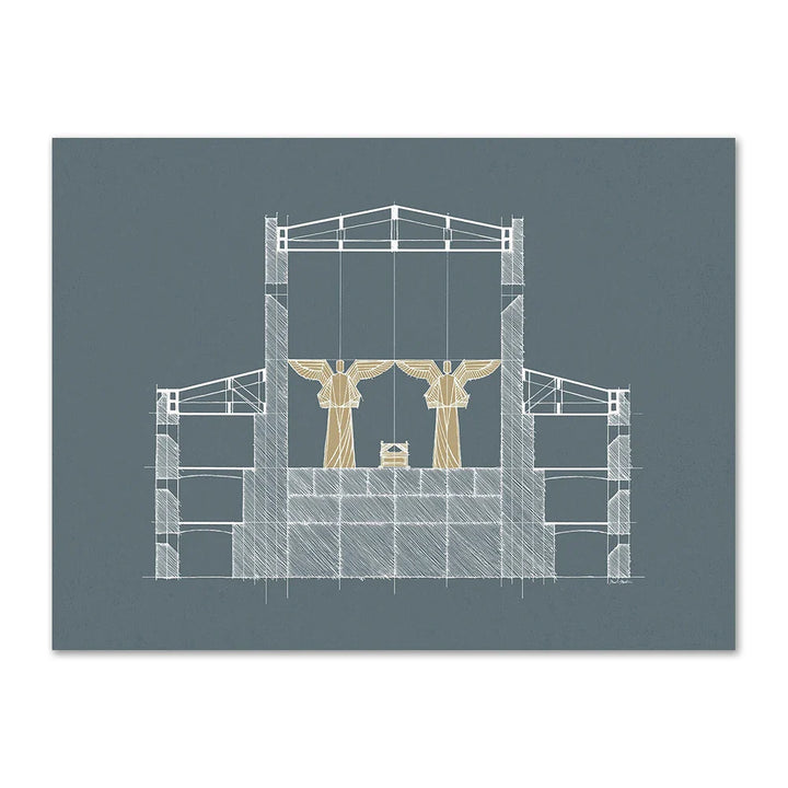 Lisslune | Temple Sketch Canvas Poster