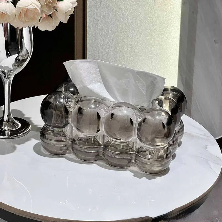 Lisslune | LumiScape Tissue Box – Sculptural Acrylic Design for Modern Elegance