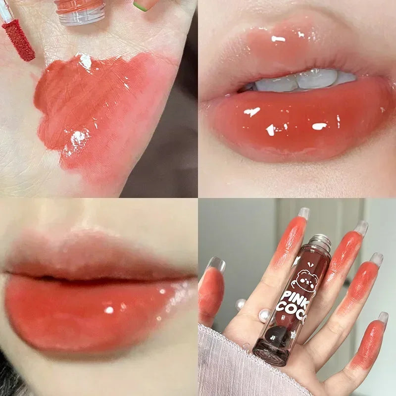 Rynx | Black Mirror Water Lipgloss Dark Red Moisturizing Lip Lacquer Long-lasting Non-sticky Cup-forming Forming a film that does not easily fade Makeup
