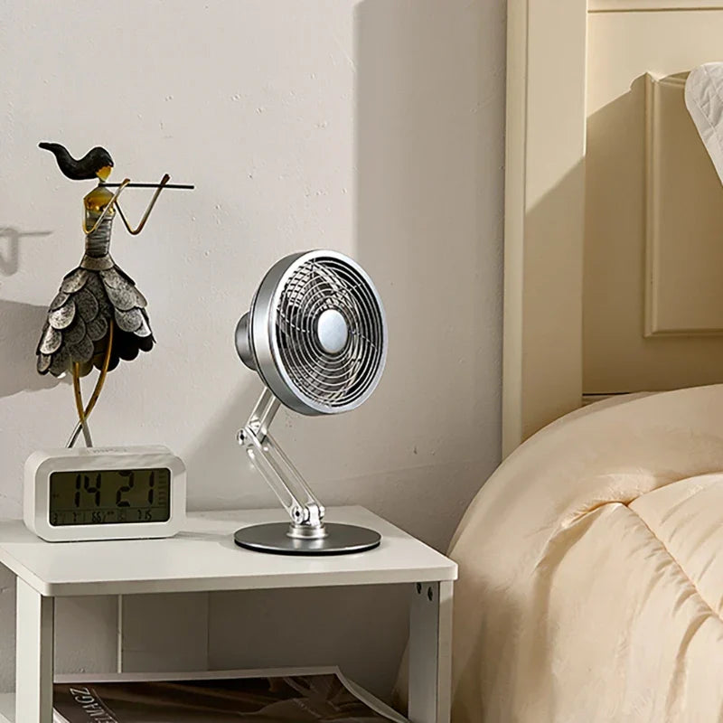 Lisslune | Height-Adjustable Stand Compact Turbo Mini Desk Fan