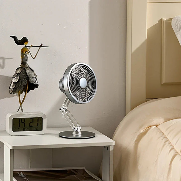 Lisslune | Height-Adjustable Stand Compact Turbo Mini Desk Fan